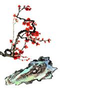 plum bloom and stone N3