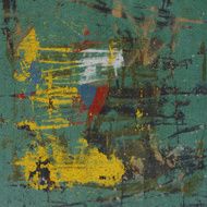 3d abstract grunge green yellow wall background