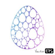 Easter egg from small eggs of watercolor texture