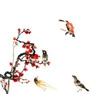 plum bloom and animal N16