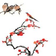 plum bloom and animal N70