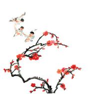 plum bloom and animal N72