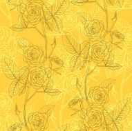 Rose seamless flower background
