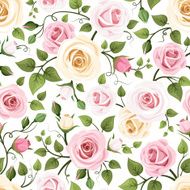 Seamless pattern with roses Vector illustration N11