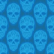 Blue File Skull Pattern