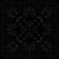 black background with flowers and leaves N2