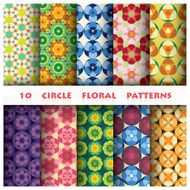 Circle floral Pattern Style