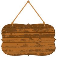 Retro wooden signboard