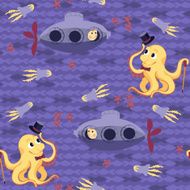 Seamless baby pattern &ndash; underwater meeting N2