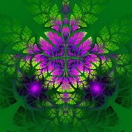 Multicolor fabulous fractal pattern Collectiont - tree foliage