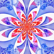 Fabulous symmetrical flower pattern Computer generated graphics