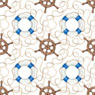 Seamless nautical pattern N43