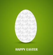 Happy Easter puzzle folded into the egg