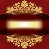 Elegant red vintage floral background