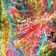 Art grunge rainbow painted background N3