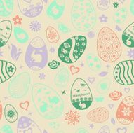 Seamless pattern of Easter eggs N6