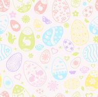 Seamless pattern of Easter eggs N7