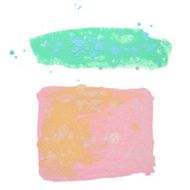 Splash blot banner set on white background handmade brush stroke N8