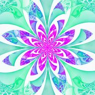 Fabulous symmetrical flower pattern Computer generated graphics N2