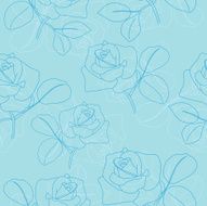 light blue seamless pattern with roses