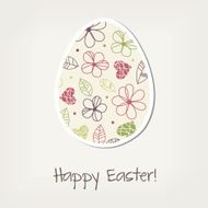 Vintage Easter card with egg N2