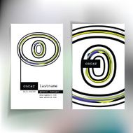 Business card design with letter O N2