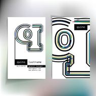 Business card design with letter Q N2