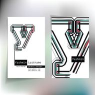 Business card design with letter Y N2