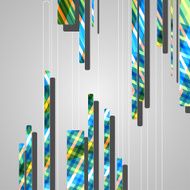 Abstract futuristic geometric shapes N81