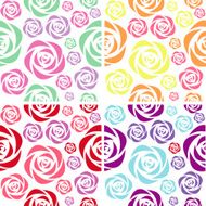 Seamless Rose Patterns