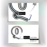 Business card design with letter Q N3