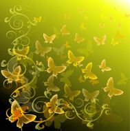 Background with butterflies N25