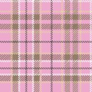 Pink grey beige brown and white tartan seamless pattern