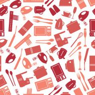 kitchen icon color pattern eps10