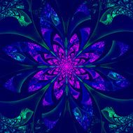 Fabulous symmetrical flower pattern Computer generated graphics N3