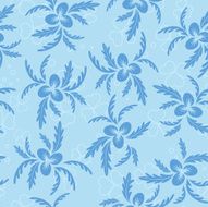 floral seamless texture with blue plants