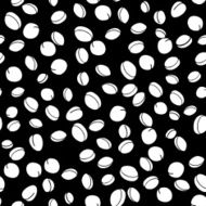 Black and White Plums or Apricots Seamless vector pattern