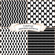 Black And White Set Of Abstract Patterns