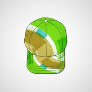 Abstract illustration on peaked cap N164