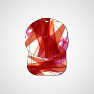 Abstract illustration on peaked cap N165