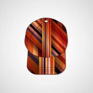 Abstract illustration on peaked cap N166