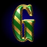 vector golden and green letter g