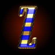 vector golden and blue letter z