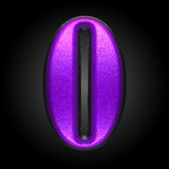 vector violet plastic figure o