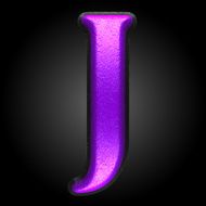 vector violet plastic figure j