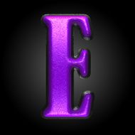 vector violet plastic figure e