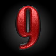 vector red plastic figure 9
