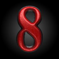 vector red plastic figure 8