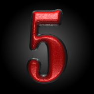vector red plastic figure 5