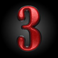 vector red plastic figure 3